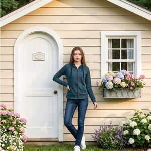 Champion Dark Blue Zip-Up Hoodie